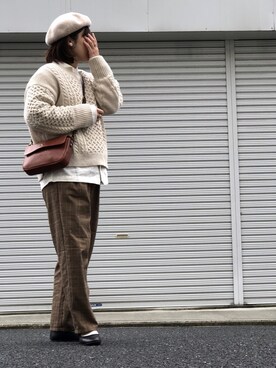 「CLEDRAN（クレドラン）のアイテム」を使った、lomilomiさん（レディース・161cm）の冬コーディネート