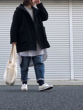 「TSUHARU by Samansa Mos2（ツハルバイサマンサモスモス）のアイテム（その他アウター）」を使った、lomilomiさん（レディース・161cm）の冬コーディネート