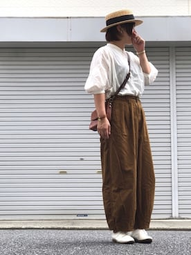 「CLEDRAN（クレドラン）のアイテム」を使った、lomilomiさん（レディース・161cm）の夏コーディネート