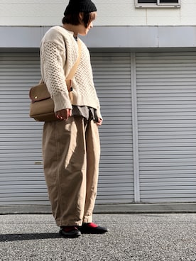 「BRADY」｜「アイテム（チノパンツ）」を使った、lomilomiさん（レディース・161cm）の冬コーディネート