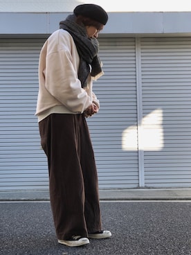 「ジャックパーセル」｜「アイテム（スウェット）」を使った、lomilomiさん（レディース・163cm）の冬コーディネート