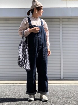 「ナチュラルスタイル」｜「アイテム（オールインワン・サロペット）」を使った、lomilomiさん（レディース・163cm）の春コーディネート