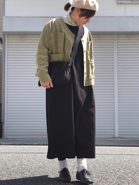 「レースアップシューズ」｜「アイテム（ノーカラージャケット）」を使った、lomilomiさん（レディース・163cm）の春コーディネート