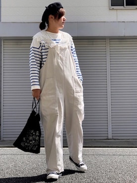 オールインワン サロペットを使った ナチュラル の人気ファッションコーディネート Wear