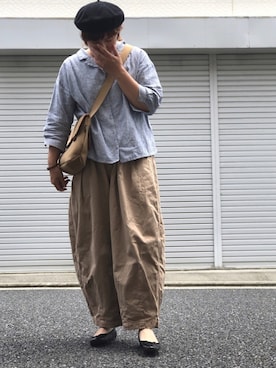 「BRADY」｜「アイテム（チノパンツ）」を使った、lomilomiさん（レディース・163cm）の春コーディネート