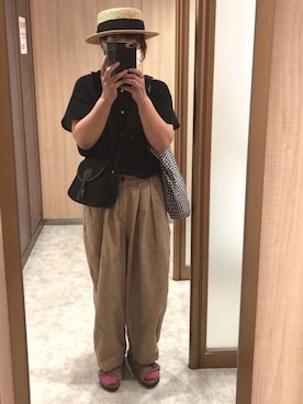 「BRADY」｜「アイテム（チノパンツ）」を使った、lomilomiさん（レディース・163cm）の夏コーディネート