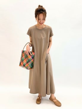 「U by SPICK&SPAN（ユーバイスピックアンドスパン）のアイテム」を使った、RURIさん（レディース・162cm）の夏コーディネート
