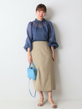 「U by SPICK&SPAN（ユーバイスピックアンドスパン）のアイテム」を使った、RURIさん（レディース・162cm）の夏コーディネート