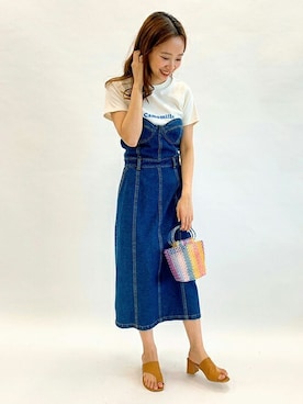 「U by SPICK&SPAN（ユーバイスピックアンドスパン）のアイテム」を使った、RURIさん（レディース・162cm）の夏コーディネート