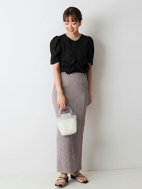 「U by SPICK&SPAN（ユーバイスピックアンドスパン）のアイテム」を使った、RURIさん（レディース・162cm）の夏コーディネート