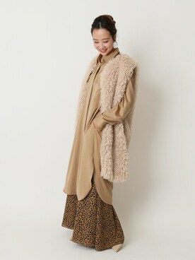 「U by SPICK&SPAN（ユーバイスピックアンドスパン）のアイテム（その他アウター）」を使った、RURIさん（レディース・162cm）の秋コーディネート