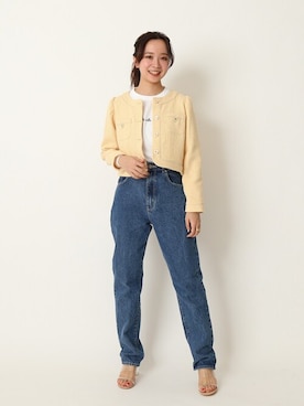 「ノーカラージャケット」｜RURIさん（レディース・162cm）の春コーディネート