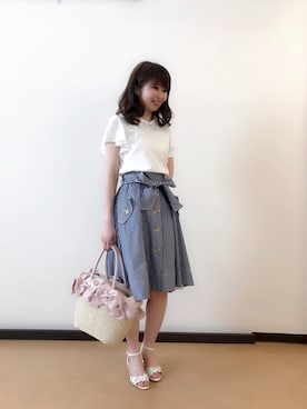 「BSTR」｜まゆしさん（レディース・160cm）の春コーディネート