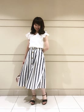 「BSTR」｜まゆしさん（レディース・160cm）の夏コーディネート