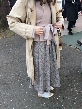 「平成最後のWEARISTAセンバツ」｜「アイテム（トレンチコート）」を使った、ᴷᴬᴿᴱᴺさん（レディース・165cm）の春コーディネート