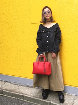 「MSGM（エムエスジーエム）のアイテム（ジャケット/アウター）」を使った、hanae maruiさん（レディース・155cm）の冬コーディネート