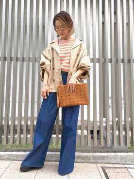 「CAT COPY（キャットコピー）のアイテム」を使った、hanae maruiさん（レディース・155cm）の夏コーディネート
