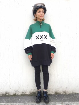 「Casselini（キャセリーニ）のアイテム（キャップ）」を使った、hanae maruiさん（レディース・155cm）の夏コーディネート
