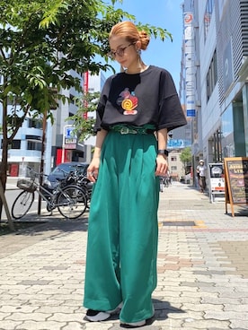 「L.H.P（エルエイチピー）のアイテム（トップス）」を使った、hanae maruiさん（レディース・155cm）の夏コーディネート