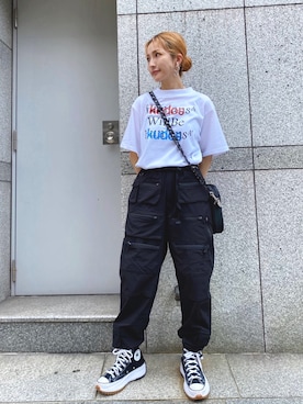 「L.H.P Private Brand（エルエイチピープライベートブランド）のアイテム」を使った、hanae maruiさん（レディース・155cm）の夏コーディネート