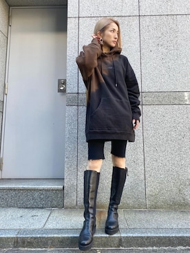 「L.H.P（エルエイチピー）のアイテム（パーカー）」を使った、hanae maruiさん（レディース・155cm）の秋コーディネート