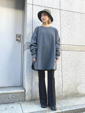 「Maison Margiela（メゾンマルジェラ）のアイテム（ブーツ）」を使った、hanae maruiさん（レディース・155cm）の秋コーディネート