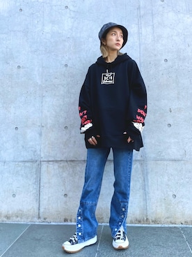 「Chica（チカ）のアイテム」を使った、hanae maruiさん（レディース・155cm）の冬コーディネート