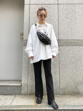 「alexanderwang（アレキサンダーワン）のアイテム」を使った、hanae maruiさん（レディース・155cm）の春コーディネート