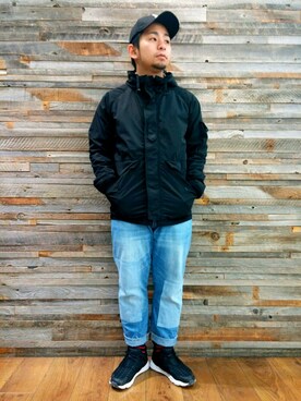 「ALPHA（アルファ）のアイテム（その他アウター）」を使った、ひろさん（メンズ・163cm）の冬コーディネート