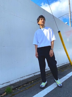 「アイテム（スーツパンツ）」を使った、NORITOさん（メンズ・168cm）の春コーディネート