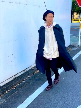 「SUGAR CANE（シュガーケーン）のアイテム（ハンチング/ベレー帽）」を使った、NORITOさん（メンズ・168cm）の冬コーディネート