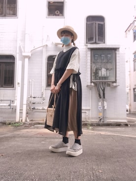 「ONCE UPON A TIME（ワンス　アポン　ア　タイム）のアイテム」を使った、y.an inkさん（レディース・162cm）の夏コーディネート