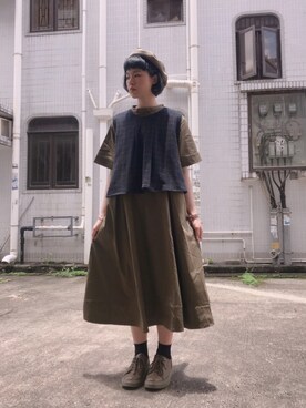 「initial（イニシャル）のアイテム（帽子）」を使った、y.an inkさん（レディース・162cm）の秋コーディネート