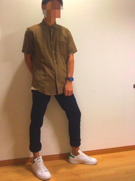 「スタンスミス」｜taKUmiさん（メンズ・168cm）の夏コーディネート