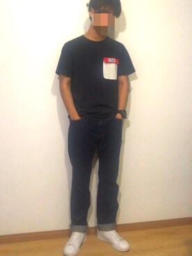 「スタンスミス」｜taKUmiさん（メンズ・168cm）の夏コーディネート