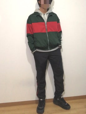 「AIR MAX」｜「アイテム（ナイロンジャケット）」を使った、taKUmiさん（メンズ・168cm）の秋コーディネート