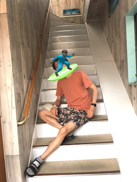 「TCSS（ティーシーエスエス）のアイテム（パンツ）」を使った、サビチェさん（メンズ・175cm）の夏コーディネート