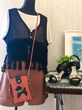 「YOCO（ヨーコー）のアイテム」を使った、さわみずさん（レディース・158cm）の夏コーディネート