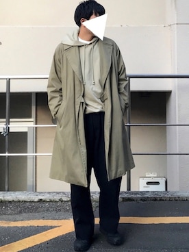 「COMOLI（コモリ）のアイテム（その他アウター）」を使った、mimiger7575さん（メンズ・177cm）の春コーディネート