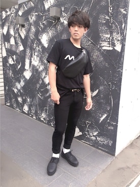 「Saturdays NYC（サタデーズ ニューヨークシティ ）のアイテム（その他シューズ）」を使った、谷口さんさん（メンズ・165cm）の夏コーディネート
