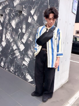 「Saturdays NYC（サタデーズ ニューヨークシティ ）のアイテム（その他シューズ）」を使った、谷口さんさん（メンズ・165cm）の秋コーディネート
