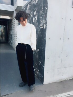 「Saturdays NYC（サタデーズ ニューヨークシティ ）のアイテム（その他シューズ）」を使った、谷口さんさん（メンズ・165cm）の秋コーディネート