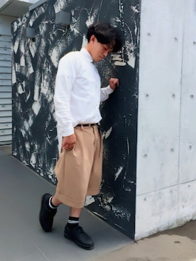 「Saturdays NYC（サタデーズ ニューヨークシティ ）のアイテム（その他シューズ）」を使った、谷口さんさん（メンズ・165cm）の秋コーディネート
