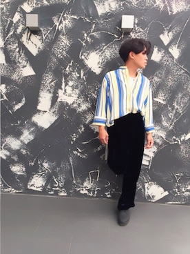 「Saturdays NYC（サタデーズ ニューヨークシティ ）のアイテム（その他シューズ）」を使った、谷口さんさん（メンズ・165cm）の秋コーディネート