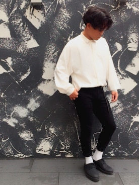 「Saturdays NYC（サタデーズ ニューヨークシティ ）のアイテム（その他シューズ）」を使った、谷口さんさん（メンズ・165cm）の秋コーディネート