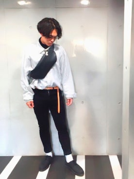 「Saturdays NYC（サタデーズ ニューヨークシティ ）のアイテム（その他シューズ）」を使った、谷口さんさん（メンズ・165cm）の秋コーディネート