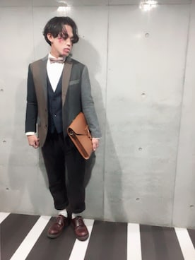 「DHOLIC（ディーホリック）のアイテム（バッグ）」を使った、谷口さんさん（メンズ・165cm）の秋コーディネート