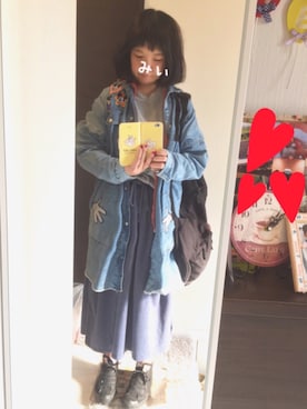 「Green Parks fuuwa（グリーンパークスフーワ）のアイテム（パンツ）」を使った、なりみいさん（レディース・162cm）の春コーディネート