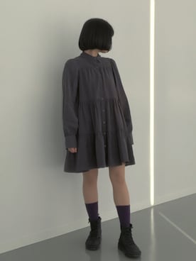 「UNIQLO（ユニクロ）の50色ソックス（消臭機能付き）（ソックス/靴下）」を使った、Ameliaさん（レディース・152cm）の冬コーディネート