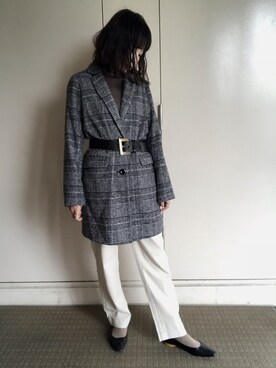 「シンプルおしゃれが好き」｜「アイテム（チェスターコート）」を使った、ささん（レディース・158cm）の秋コーディネート